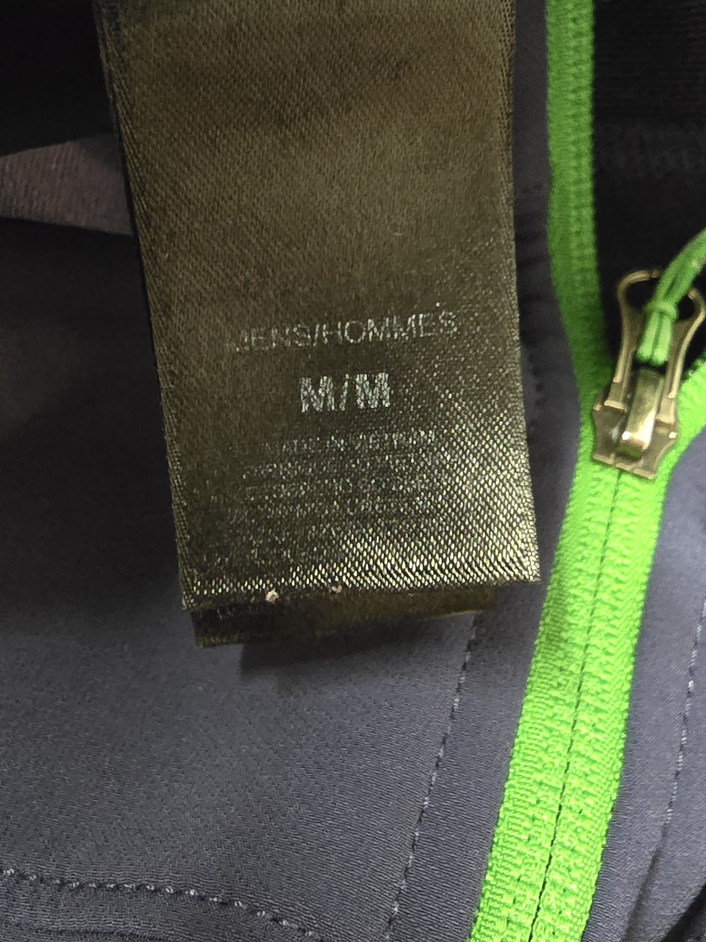 The North Face Apex Bionic Softshell Jacket Mens Medium Navy Blue Lime Green - Picture 4 of 5